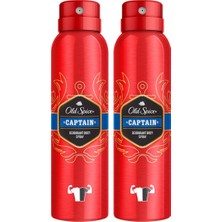 Old Spice 150 ml Captainx 2 Adet Sprey Deodorant Okyanus Esanslı Erkek Koku
