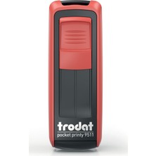 Trodat 9512 Kişiye Özel Cep Kaşesi 47x18 mm Kırmızı Renkli Firma