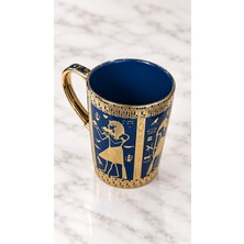 Mısır Temalı Özel Tasarım Anubis Figürlü Porselen Kahve Kupası