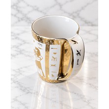 Antik Mısır Anubis ve Firavun Motifli Seramik Kupa