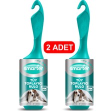 Smarter Tüy Toplayıcı Rulo 2 li Set 9,5 m Uzunlukta Yapışkan Kağıt Özelliği ile Kedi Köpek İçin
