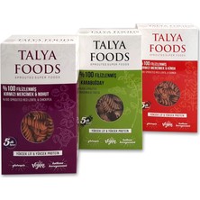 Talya Foods Glutensiz Vegan Klasik Üçlü Makarna Seti 600 gr  Yüksek Lifli