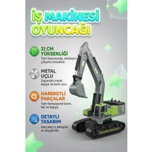 Farbu Oyuncak Inşaat Ustası Metal Uçlu Paletli Hidrolik Sistemli Detaylı Tasarımlı Haraketli 21 cm Oyuncak Kepçe