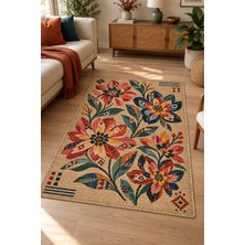 Rugs Modern Halı Luna Muse 2 Özel Tasarım Kahverengi, Bordo ve Bej Ince Dokuma Salon Halısı