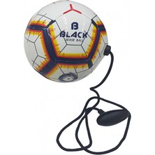 Black Sense Ipli Antrenman Futbol Topu Parlak Dış Yüzeyli No:1 Poliüretan Deri