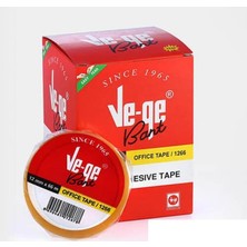 Ve-Ge Bant Eto Sarı Şeritli 12 x 66 12'li Bant Ofis, Okul ve Ev Uygulamaları İçin Uygun