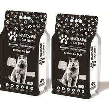 Magicsand Active Carbon Topaklaşan Kedi Kumu 10 Lt x 2 Adet Karbonlu Koku ve Mükemmel Topaklanma