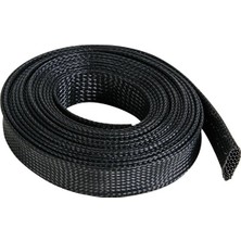 3E Halogen Free 25mm x10m Polyester Kablo Toplama Çorabı Siyah Renkli Yanma Sınıfı UL/VW-1
