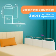 Yatella Yeni Nesil Yatak Bariyeri 50 x 40 cm Beyaz ( 3 Adet) - Telalı