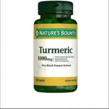 Nature's Bounty Turmeric Curcumin 1000 Mg Plus Black Pepper 60 Kapsül Zerdeçal ve Karabiber İçerir