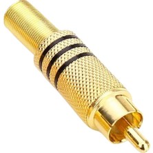 Motorobit Rca Metal Erkek Konnektör - Siyah