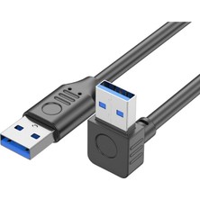 Motorobit USB 3.0 Erkek-Erkek Yukarı Açılı Data ve Şarj Kablosu - 50CM