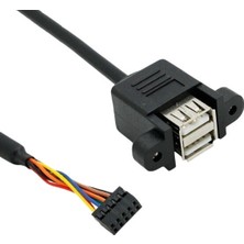 Motorobit Çift USB 2.0 Dişi - 9-Pin Header Anakart Uzatma Kablosu - 50CM