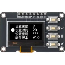 Motorobit 0.96 128X64 SSD1315 4-Butonlu OLED LCD Ekran - Beyaz