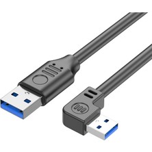 Motorobit USB 3.0 Erkek-Erkek Sol Açılı Data ve Şarj Kablosu - 50CM