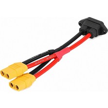 Motorobit Çift XT90 Erkek Paralel - C14 3 Pin Ac Power Soket Dönüştürücü Kablo