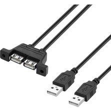 Motorobit USB 2.0 2x Erkek-2x Dişi Panel Tipi Uzatma Kablosu - 50CM