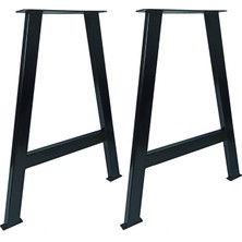 CVTdesign Siyah Metal Masa Ayağı 75 cm A Model Metal Yapı ile Dayanıklı Tasarım