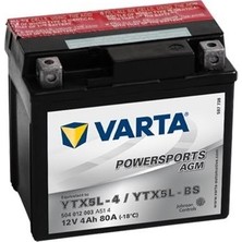 Varta Motosiklet Aküsü Ytx5L-Bs 12V 4Ah Yüksek Performanslı ve Bakım Gerektirmeyen Akü (Yamaha Bws 100 99)