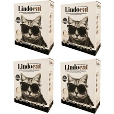 LindoCat Aktif Karbonlu Topaklaşan Kedi Kumu 6 L x 4 İnce Taneli Koku Kontrolü Sağlayan Ürün