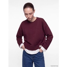 Lc Waikiki Yeni Sezon Mürdüm Oversize Kadın Sweatshirt