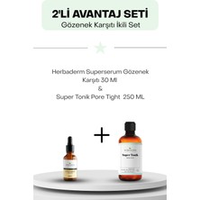 Gözenek Karşıtı Ikili Set: Herbaderm Superserum Gözenek Karşıtı 30 ml ve  Super Tonik Pore Tight Aha - Bha - Pha 250 ml