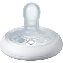Tommee Tippee Closer to Nature 6-18 Ay Silikon Emzik Beyaz Renkli Doğal Özellikli Tekli