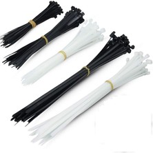 Zenith Kablo Bağı 3.6 x 200 mm Siyah Plastik Cırt Kelepçe Nylon 66 100 Adet Paket