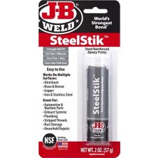 JB Weld Stik Weld 56 gr Güçlü Çiftli Epoksi Hamur Yapıştırıcı Tüm Yüzeylerde Kullanım İçin