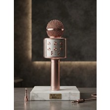 Blic Aura Akse Kablosuz Bluetooth El Tipi Karaoke Mikrofonu ve Hifi Dahili Hoparlör - Rose Gold / Rose Gold Renk Seçeneği, Şarj Edilebilir