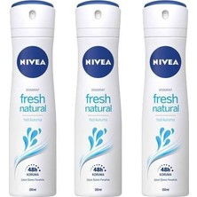 Nivea Kadın Stick Deodorant Fresh Natural 3 x 150 ml Okyanus Özleri ile 48 Saat Ferahlık