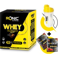 Ronic Nutrition Whey Ultimate Protein Tozu 4000 gr Çikolata Aromalı + Shaker ve 2 Tek Kullanımlık Whey