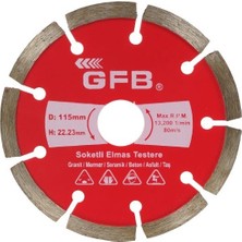 Gfb Soketli Elmas Beton Memer Kesici 230 mm Granit Mermer Seramik Beton Asfalt Taş İçin