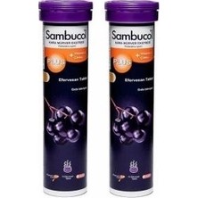 Sambucol Plus Efervesan Tablet 2 Adet Kara Mürver Özütü ve Çinko İçeren Yetişkin Takviyesi