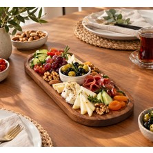 Dilay Home Doğal Ahşap Oval Sunum ve Servis Tepsisi