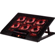 Tx Red Alert 6 Fanlı Notebook Soğutucu (TXACNBRED) 11-17" Uyumlu Kırmızı LED Aydınlatmalı Ergonomik Tasarım
