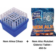 MissFlora 450 gr Parfümsüz Natural Nem Alıcı Tablet + Nem Alma Kutusu ile Rutubet Engelleyici