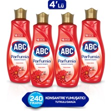 ABC Parfumia Tutkulu Dahlia Konsantre Yumuşatıcı 1440 ml 4'lü Set 32 Yıkama Avantajı