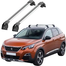 Taurus Power Peugeot 3008 2017–2024 Trs200 Kilitli Sistem Ara Atkı Taşıyıcı Tavan Barı Gri (2 Adet)