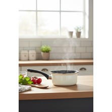 Akayev Emaye 14 cm Sosluk Krem