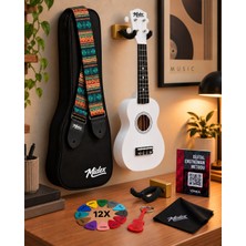 Midex UKX-901WH Beyaz Soprano Ukulele (Askı Çanta Pena)