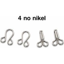 Terzi Market Agraf No:4 18 mm – 50 Adet Metal Kanca ve Göz Dikiş Agrafı - Nikel