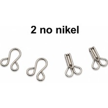 Terzi Market Agraf No:2 12 mm – 100 Adet Metal Kanca ve Göz Dikiş Agrafı - Nikel