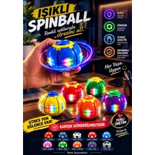 Hepsilazım Spin Ball LED Işıklı Bas Döndür Stres Giderici Renkli Mekanizmalı Fidget Spinner Top Oyuncak Fırfırik 7 cm