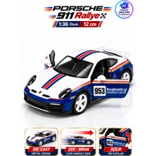 Yıldırım Oyuncak Porsche 911 Rallye 12 cm - 1:36 Ölçek Die Cast Metal Model Araba Çek Bırak Açılır Kapılı