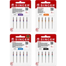 Terzi Market Singer Ev Tipi Dikiş Makinesi Iğnesi 4'lü Set (No:10-12-14-16) – Uyumlu ve Dayanıklı Iğne Paketi