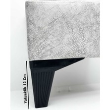 Koldoor Mobilya Koltuk Çekyat Baza Chester Tv Ünitesi Ayağı Stylish Siyah 12 cm 4 Adet