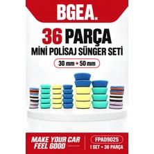 Bgea 36 Parça Mini Polisaj Sünger ve Yün Ped Seti 30 mm 50 mm