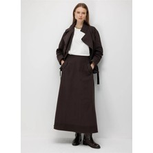 Mizalle Kahverengi Kadın Etek M2MZ1010110137