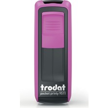 Trodat 9511 Cep Kaşesi 38x14 mm Pembe Renk Kişiye Özel İsim Makam Kaşesi